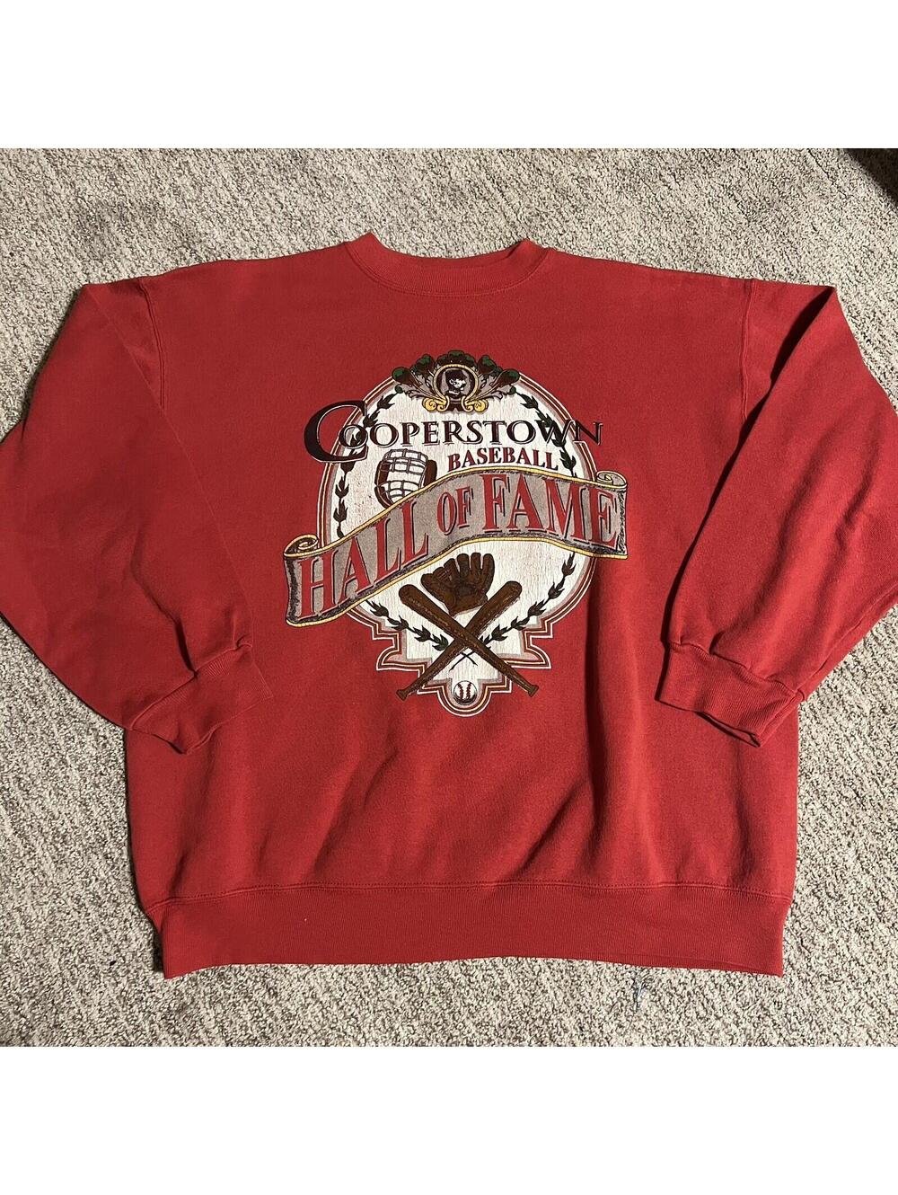 Vintage National Baseball Hall of Fame Cooperstown Sweatshirt Crewneck Artex XL